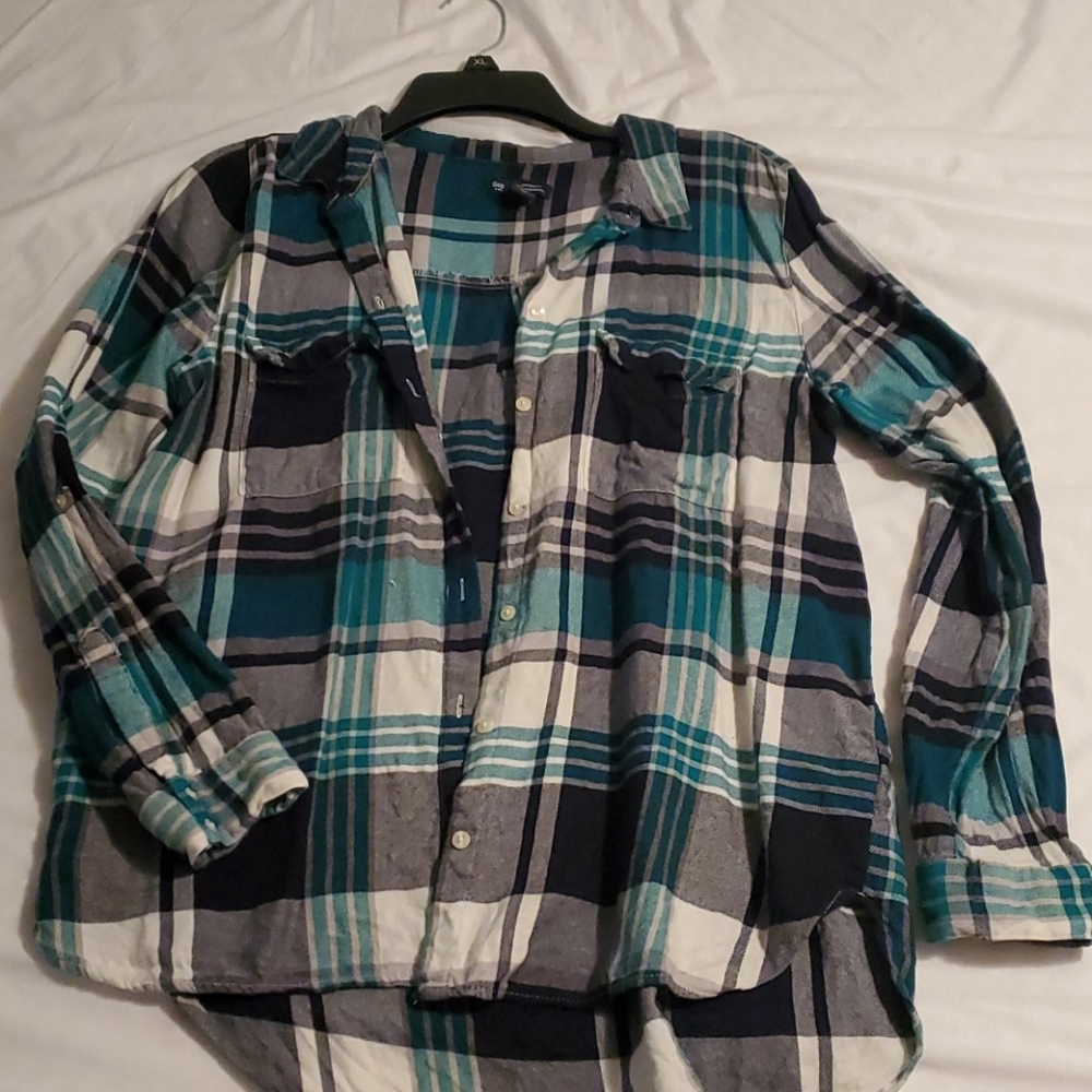 Button up flannel top